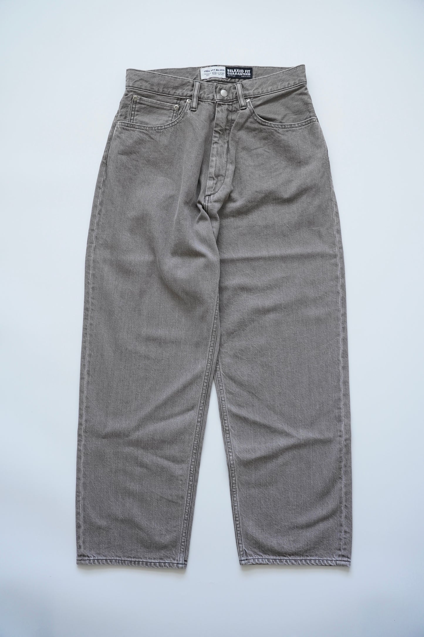Relaxed fit 5 Pockets Denim Washed Moca 【ENDS and MEANS】