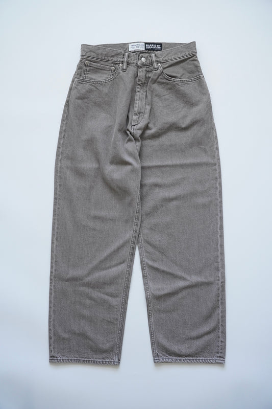 Relaxed fit 5 Pockets Denim Washed Moca 【ENDS and MEANS】