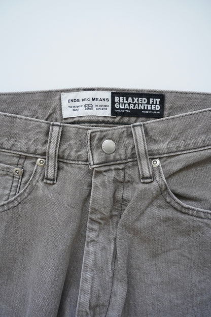 Relaxed fit 5 Pockets Denim Washed Moca 【ENDS and MEANS】