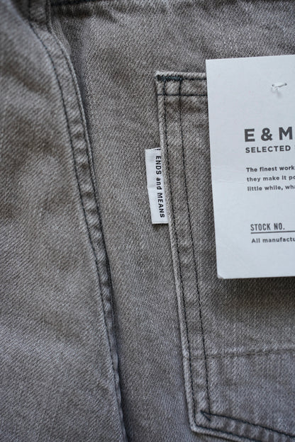Relaxed fit 5 Pockets Denim Washed Moca 【ENDS and MEANS】
